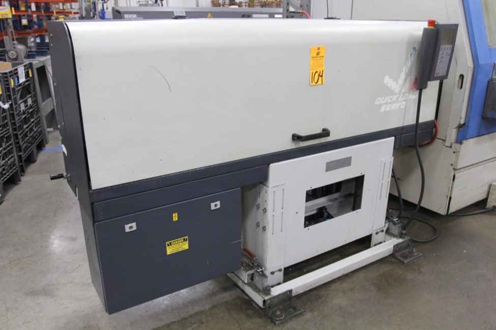 LNS Quick Load Servo Barfeed to CNC Lathe